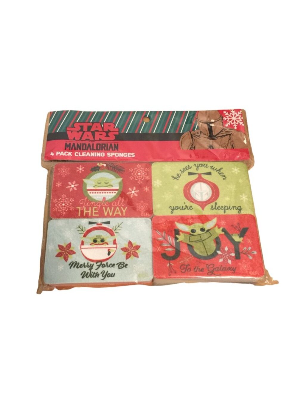 Disney Star Wars Holiday The Mandalorian The Child Sponges Set of 4